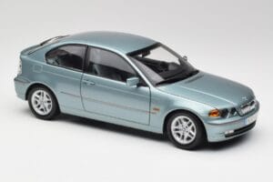 BMW 325Ti E46 Compact Ljusblå Metallic Kyosho 1:18 80430024439 Metall — bild 6 av 8
