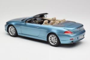 BMW 6 E64 Cabriolet Ljusblå Kyosho 1:18 80430153440 Metall — bild 7 av 8
