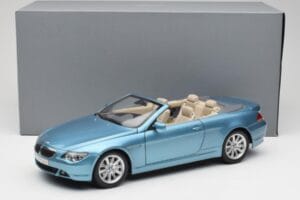 BMW 6 E64 Cabriolet Ljusblå Kyosho 1:18 80430153440 Metall — bild 8 av 8