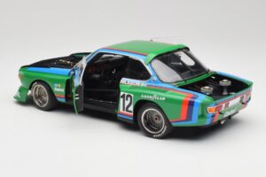 BMW 3.5 CSL E9 Gruppe 5 #12 H. Quester / G. Nilsson Zeltweg Winner 1976 Minichamps 1:18 180762012 Metall — bild 5 av 8