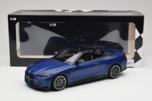 BMW M4 G82 Cabriolet Frozen Portimao Blue Minichamps 1:18 155021030 Metall — bild 6 av 6