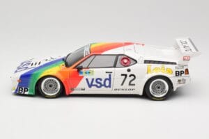 BMW M1 #72 BMW France Zol Auto B. Rousselot / J. Servanin 24 Hours of Le Mans 1981 Minichamps 1:18 180812972 Metall — bild 4 av 8