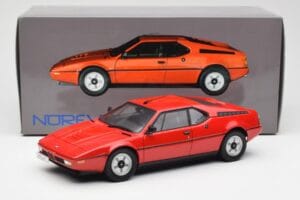 BMW M1 Röd Norev 1:18 183220 Metall — bild 8 av 8