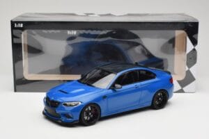 BMW M2 CS F87 Blå Metallic Med Svarta Fälgar Minichamps 1:18 155021022 Metall — bild 6 av 6