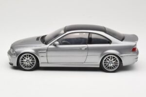 BMW M3 E46 CSL Silver Kyosho 1:18 08506S Metall — bild 4 av 8
