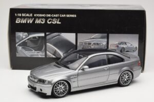BMW M3 E46 CSL Silver Kyosho 1:18 08506S Metall — bild 8 av 8