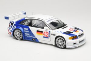 BMW M3 E46 GTR #42 J. Lehto / J. Muller ELMS 2001 Minichamps 1:18 100012192 Metall — bild 6 av 8