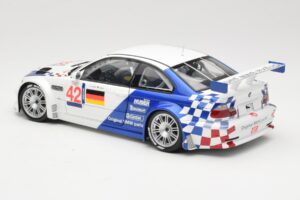 BMW M3 E46 GTR #42 J. Lehto / J. Muller ELMS 2001 Minichamps 1:18 100012192 Metall — bild 7 av 8