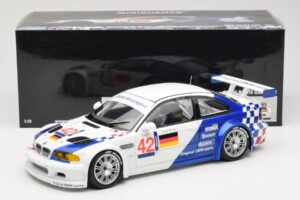 BMW M3 E46 GTR #42 J. Lehto / J. Muller ELMS 2001 Minichamps 1:18 100012192 Metall — bild 8 av 8