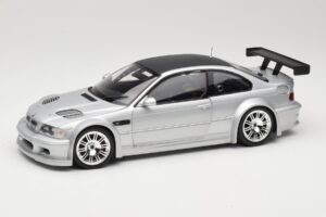 BMW M3 E46 GTR Street Silver With Carbon Roof Minichamps 1:18 100012102 Metall