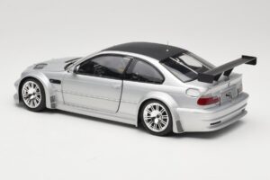 BMW M3 E46 GTR Street Silver With Carbon Roof Minichamps 1:18 100012102 Metall — bild 7 av 8