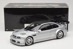 BMW M3 E46 GTR Street Silver With Carbon Roof Minichamps 1:18 100012102 Metall — bild 8 av 8