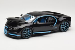 Bugatti Chiron Svart & Blå Bburago 1:18 18-11040BK Metall — bild 2 av 8