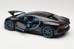 Bugatti Chiron Svart & Blå Bburago 1:18 18-11040BK Metall — bild 5 av 8