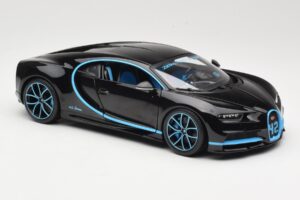 Bugatti Chiron Svart & Blå Bburago 1:18 18-11040BK Metall — bild 6 av 8