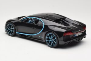 Bugatti Chiron Svart & Blå Bburago 1:18 18-11040BK Metall — bild 7 av 8