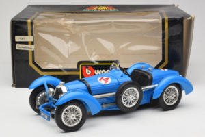 Bugatti Type 51 Grand Prix #14 Blå Bburago 1:18 3012-M1 Metall — bild 6 av 6