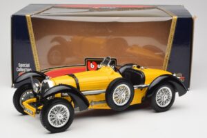 Bugatti Type 59 Gul Bburago 1:18 3005 Metall — bild 8 av 8