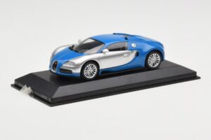 Bugatti Veyron Centenaire Blå Metallic Silver Minichamps 1:43 400110850 Metall — bild 2 av 4