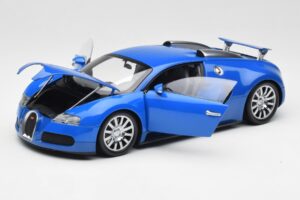 Bugatti Veyron Ljusblå Mörkblå Minichamps 1:18 100110821 Metall — bild 2 av 8