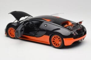 Bugatti Veyron Super Sport World Record Edition Carbon & Orange Minichamps 1:18 100110840 Metall — bild 5 av 8