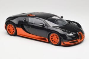 Bugatti Veyron Super Sport World Record Edition Carbon & Orange Minichamps 1:18 100110840 Metall — bild 6 av 8