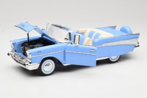 Chevrolet Bel Air Cabriolet Blå Road Signature 1:18 55/1/0863 Metall — bild 2 av 8
