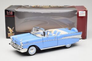 Chevrolet Bel Air Cabriolet Blå Road Signature 1:18 55/1/0863 Metall — bild 8 av 8