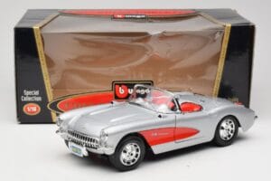 Chevrolet Corvette C1 Silver Bburago 1:18 3034 Metall — bild 8 av 8