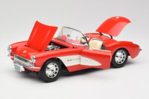 Chevrolet Corvette C1 Roadster Röd Bburago 1:18 3024 Metall — bild 2 av 8