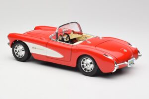 Chevrolet Corvette C1 Roadster Röd Bburago 1:18 3024 Metall — bild 7 av 8
