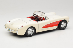 Chevrolet Corvette C1 Vit & Röd Bburago 1:18 3024-M3 Metall — bild 3 av 8