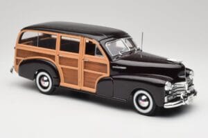 Chevrolet Fleetmaster Woody Svart & Wood Panels Maisto 1:18 43697545B Metall — bild 6 av 8