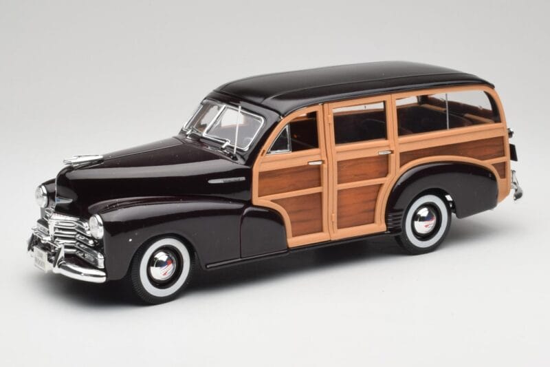 Chevrolet Fleetmaster Woody Svart & Wood Panels Maisto 1:18 43697545B Metall