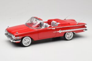 Chevrolet Impala Cabriolet Röd Welly 1:18 9864W Metall