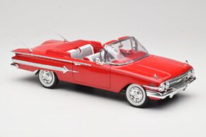 Chevrolet Impala Cabriolet Röd Welly 1:18 9864W Metall — bild 6 av 8