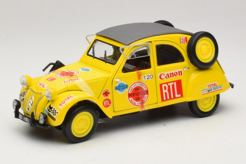 Citroen 2CV Rally Gul Maisto 1:18 56032 Metall