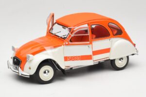 Citroen 2CV Spot Orange & Vit Solido 1:18 421183600 Metall — bild 2 av 8