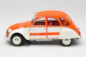 Citroen 2CV Spot Orange & Vit Solido 1:18 421183600 Metall — bild 4 av 8