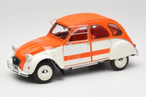 Citroen 2CV Spot Orange & Vit Solido 1:18 421183600 Metall
