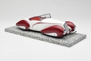 Delahaye Type 135 M Cabriolet Vit Röd Minichamps 1:18 107116161 Resin — bild 4 av 6