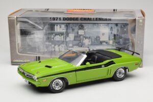 Dodge Challenger Cabriolet Grön Greenlight 1:18 12803-06G Metall — bild 8 av 8