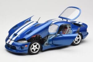 Dodge Viper GTS SR II Blå med Vita Ränder Bburago 1:18 3330 Metall — bild 2 av 8