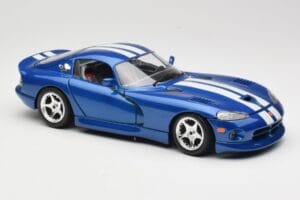 Dodge Viper GTS SR II Blå med Vita Ränder Bburago 1:18 3330 Metall — bild 6 av 8