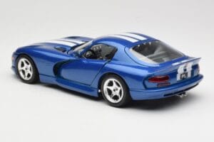 Dodge Viper GTS SR II Blå med Vita Ränder Bburago 1:18 3330 Metall — bild 7 av 8