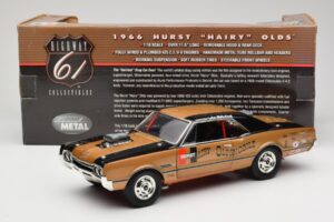 Oldsmobile 442 Hurst Hairy Olds Twin-Engine 4WD 1966 Highway 61 1:18 50089 Metall — bild 8 av 8