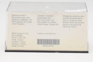 BMW Sauber F1.09 #6 N. Heidfeld F1 2009 v2 Minichamps 1:43 80422155795 Metall — bild 4 av 5