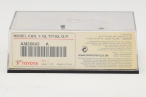 Toyota TF103 Panasonic #20 O. Panis F1 2003 Minichamps 1:43 AM26643 Metall — bild 4 av 5