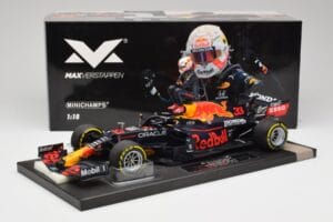Red Bull RB16B #33 M. Verstappen France GP Winner 2021 Minichamps 1:18 113210833 Metall — bild 6 av 7