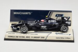Williams Toyota FW29B K. Nakajima Jerez Test 14 Januari 2008 Minichamps 1:43 400080108 Metall